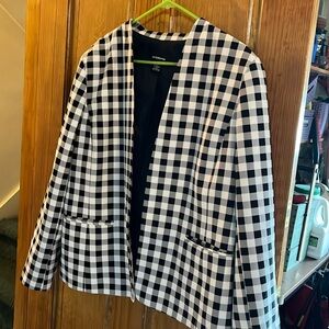 Liz Claiborne black-and-white checked size 18 jacket